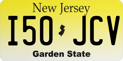NJ license plate I50JCV
