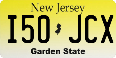 NJ license plate I50JCX