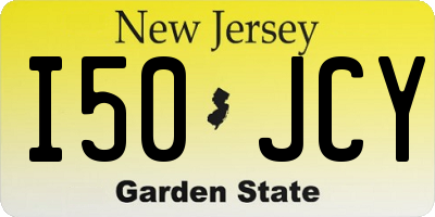 NJ license plate I50JCY