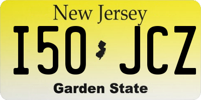 NJ license plate I50JCZ