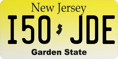 NJ license plate I50JDE
