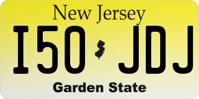 NJ license plate I50JDJ