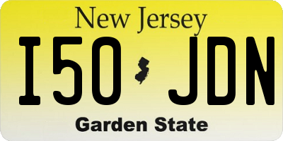 NJ license plate I50JDN