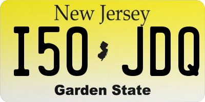 NJ license plate I50JDQ