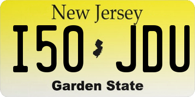NJ license plate I50JDU