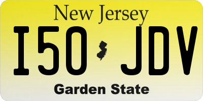 NJ license plate I50JDV