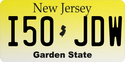 NJ license plate I50JDW