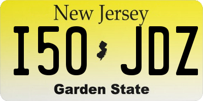 NJ license plate I50JDZ