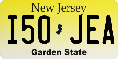 NJ license plate I50JEA