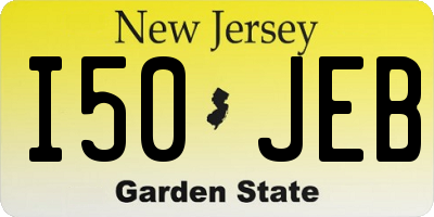 NJ license plate I50JEB