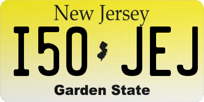 NJ license plate I50JEJ