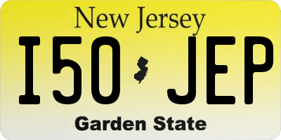 NJ license plate I50JEP