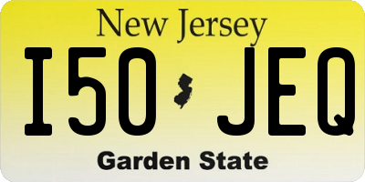 NJ license plate I50JEQ