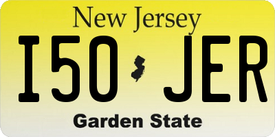 NJ license plate I50JER