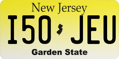 NJ license plate I50JEU