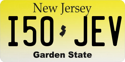 NJ license plate I50JEV