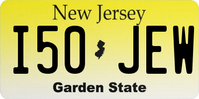 NJ license plate I50JEW
