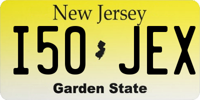 NJ license plate I50JEX