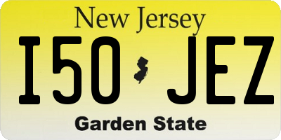 NJ license plate I50JEZ