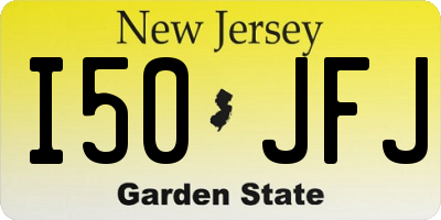 NJ license plate I50JFJ