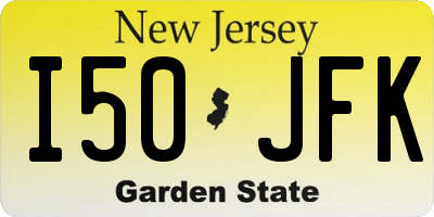 NJ license plate I50JFK