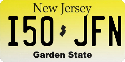 NJ license plate I50JFN