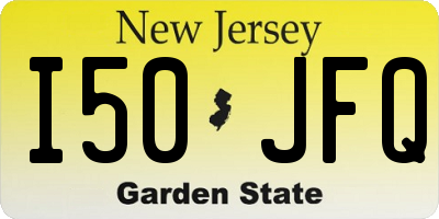 NJ license plate I50JFQ