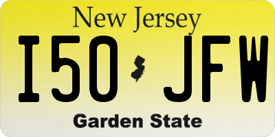 NJ license plate I50JFW