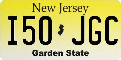 NJ license plate I50JGC