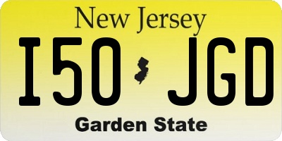 NJ license plate I50JGD