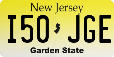 NJ license plate I50JGE