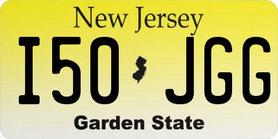 NJ license plate I50JGG