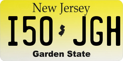 NJ license plate I50JGH