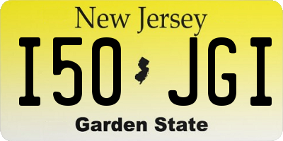 NJ license plate I50JGI