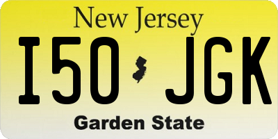 NJ license plate I50JGK