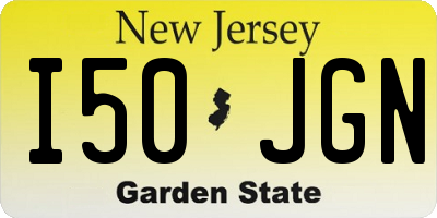 NJ license plate I50JGN