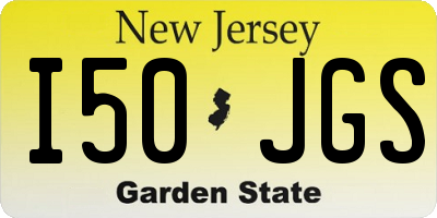 NJ license plate I50JGS