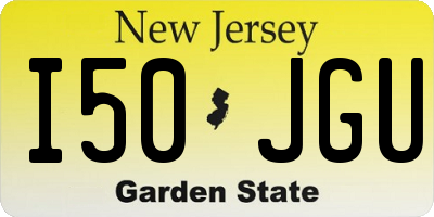 NJ license plate I50JGU