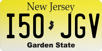 NJ license plate I50JGV