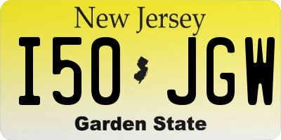 NJ license plate I50JGW