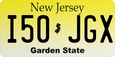 NJ license plate I50JGX