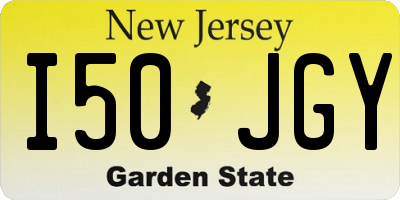 NJ license plate I50JGY