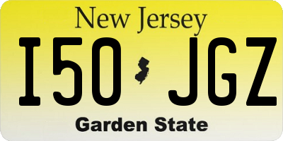 NJ license plate I50JGZ
