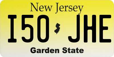 NJ license plate I50JHE