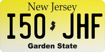 NJ license plate I50JHF