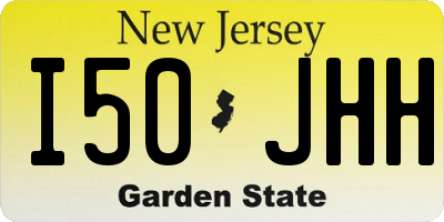 NJ license plate I50JHH