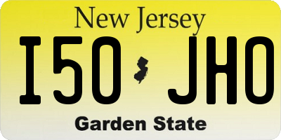NJ license plate I50JHO