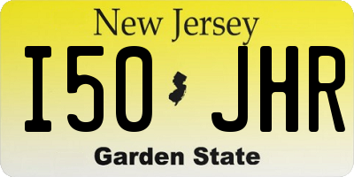 NJ license plate I50JHR
