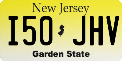 NJ license plate I50JHV