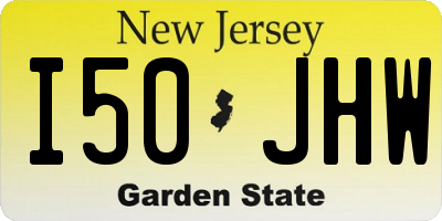 NJ license plate I50JHW